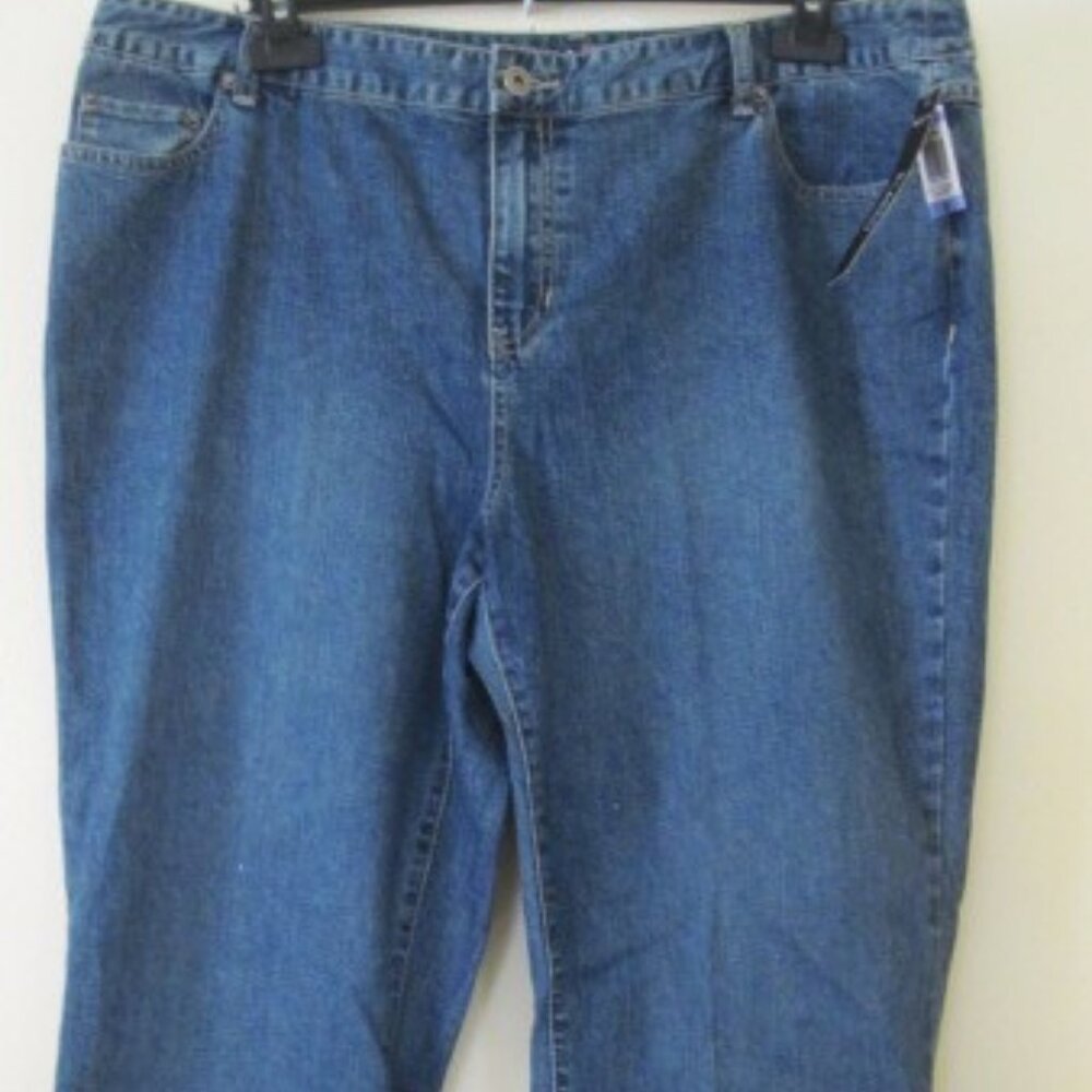 STYLE & CO~Women's~Size 18 Flare Jeans Free Belt~Stretch Denim~5 Pockets~New/Tag
